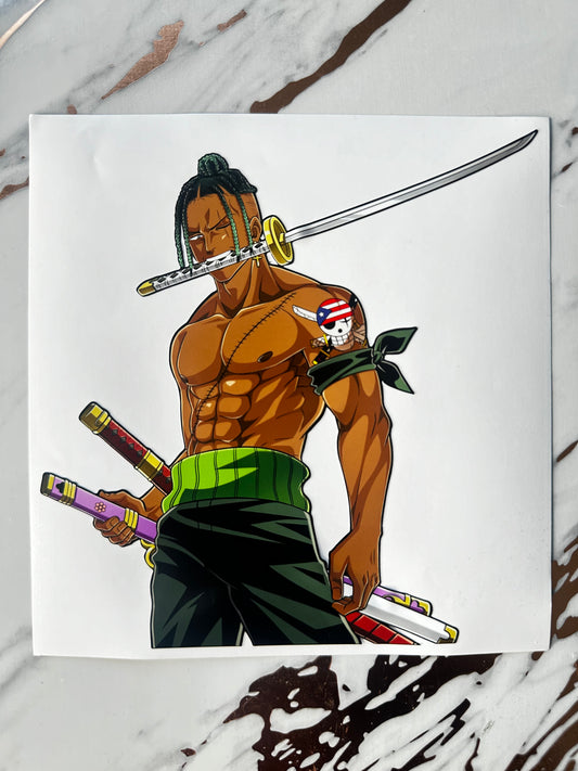 Puerto Rican Zoro car decal