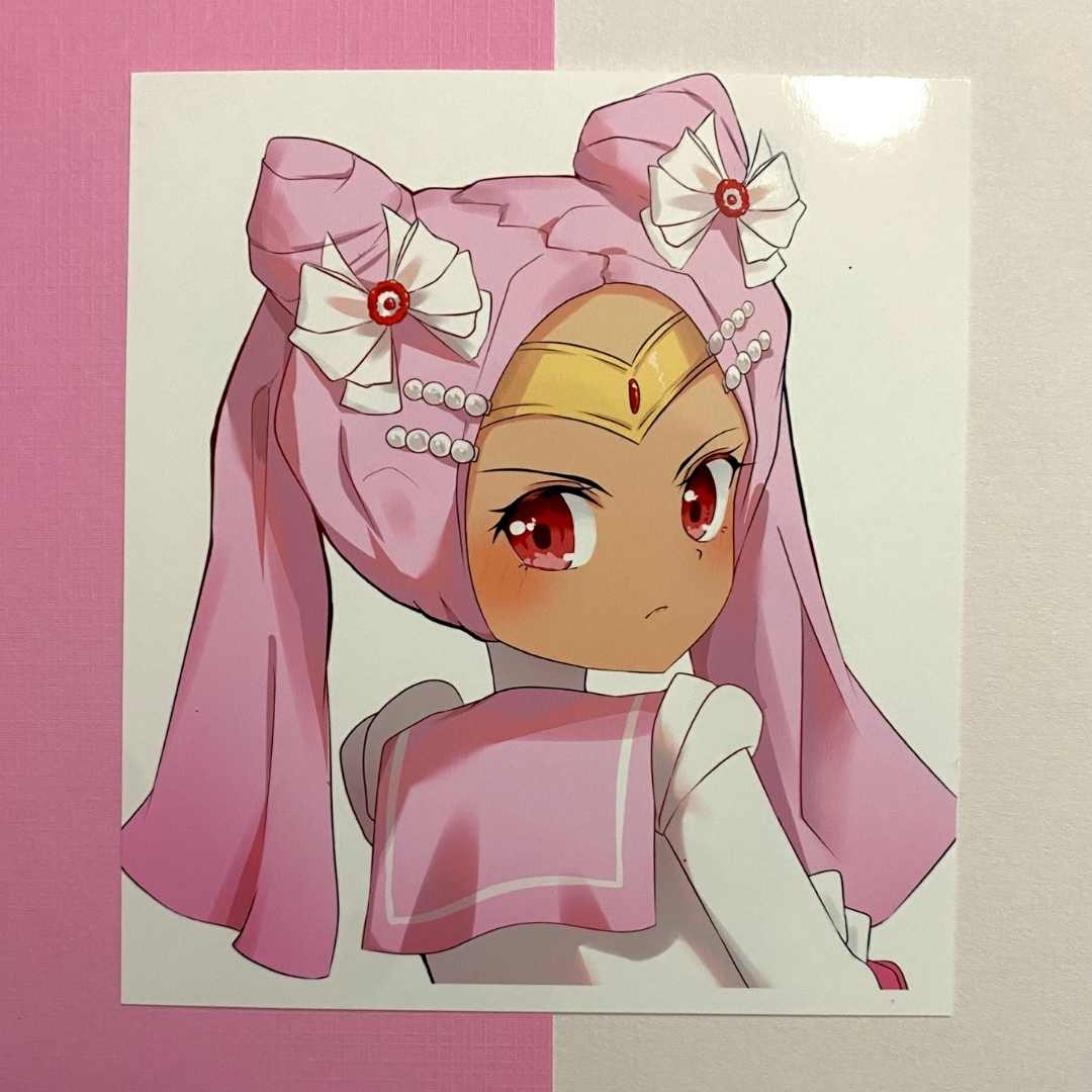 Hijabi Chibi Moon Car Decal