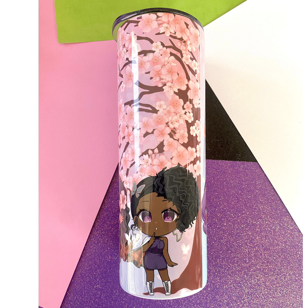 Melanated Demon Fighter Tumbler