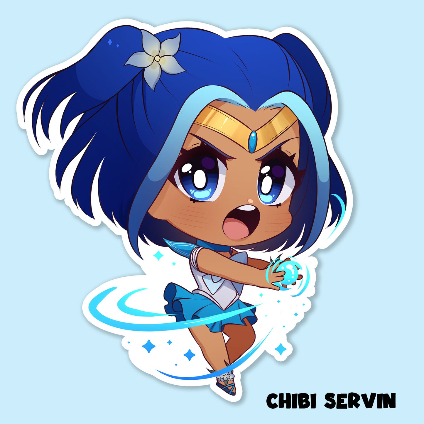 Pacific Islander Sailor Mercury Sticker